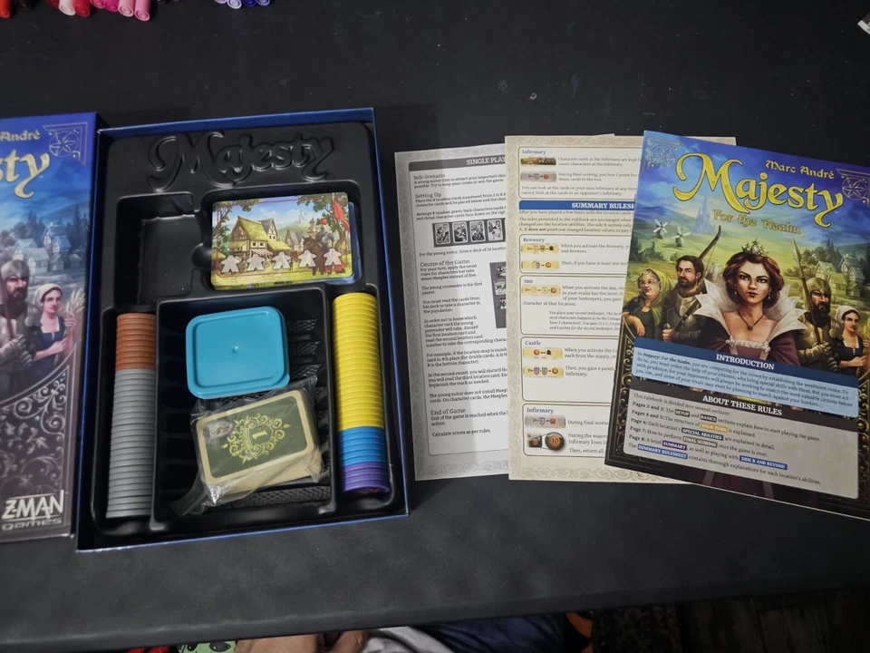 MAJESTY FOR the REALM Board Game 100% COMPLETE 2017 - Image 2 of 4