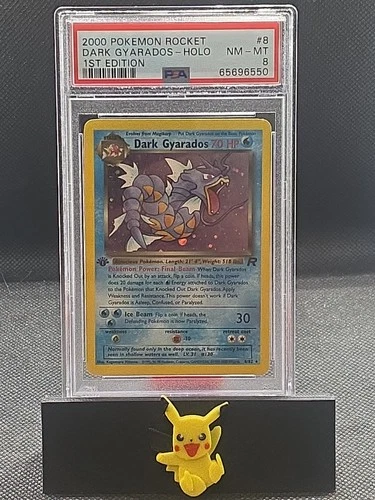 🔥 PSA 8 1ST EDITION DARK GYARADOS HOLO RARE | TEAM ROCKET 8/82 NM/M🔥