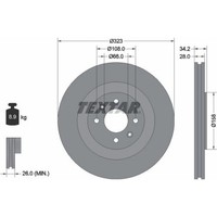 2X Textar 92267103 Bremsscheibe FüR Citroen Peugeot DS DS3 208 DS 3 SA CA SB