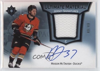 2022-23 Ultimate Collection Material Signatures 49/49 Mason McTavish Auto 1q47