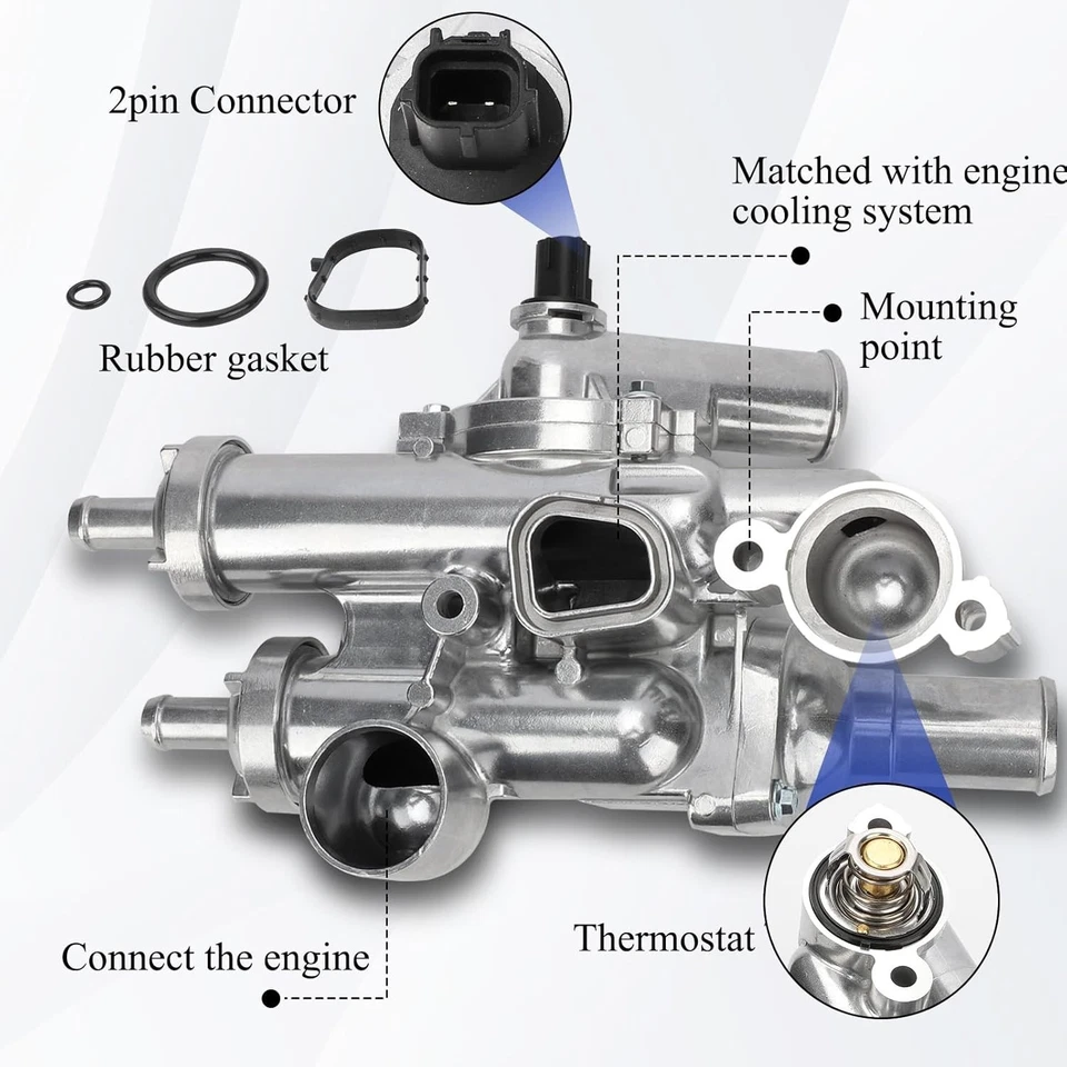 升级铝制恒温器外壳 适用于 2009 - 20 克莱斯勒、道奇、吉普 带 2.4L — 第 4/4 张图片
