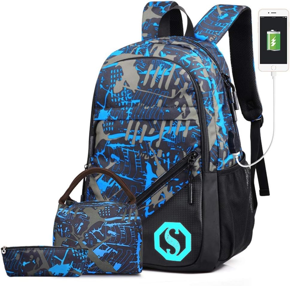 For Boys, 14 Inch Laptop Backpack With Usb Charging Port, An