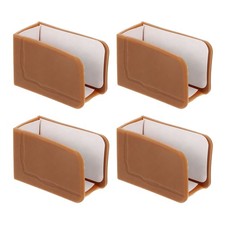 4Pcs Silicone Corner Drawer Bumper, g Shape Anti Collision Corner Cover, Brown