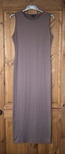 PLT taupe sleeveless long jersey dress 12