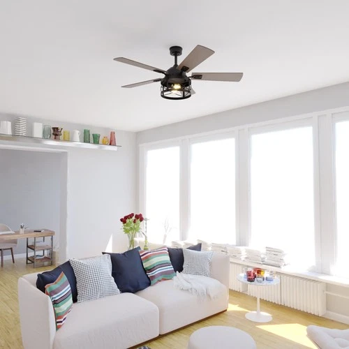 Vaxcel Lighting F0094 Elburn 52" 5 Blade LED Indoor Ceiling Fan - Black - Picture 10 of 12