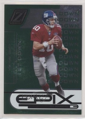 2005 Donruss Zenith Epix 1st Down Emerald 114/150 Eli Manning #E-13 0e5c