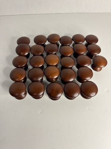 Lot of 28 Wood Drawer Knob/Pulls, 1 1/4 Inch, American Drew