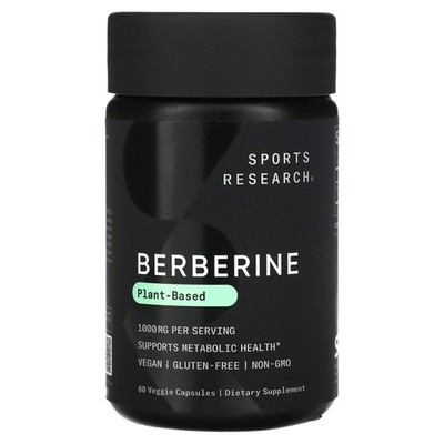 Berberine, 60 Veggie Capsules (500 mg per Capsule)