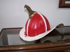 RARE Antique Leather Fire Helmet Fire Co., Cairns & Bro., HIGH Eagle Finial