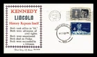DR JIM STAMPS US COVER PRESIDENTS KENNEDY & LINCOLN FDC COMBO KHOL KRAFT