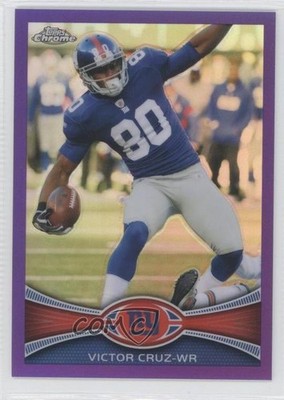 2012 Topps Chrome Retail Purple Refractor 109/499 Victor Cruz #216 0e1