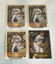 Manny Machado Lot 2023 Topps Chrome Prism, Refractor, Base & Insert #124 Padres
