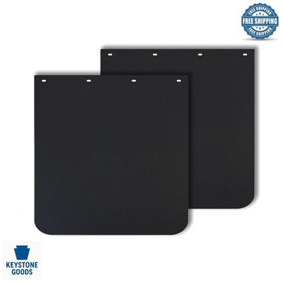 Universal Heavy Duty Semi Truck Mud Flaps - 24x24 in, 2 Pack