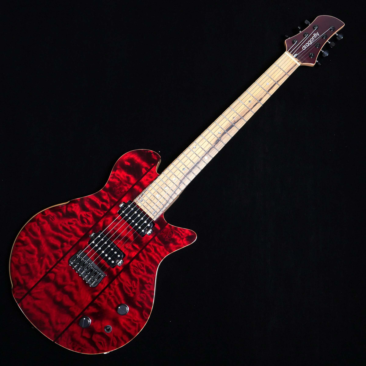 Electric Guitar dragonfly MAROON CUSTOM Soft case 6 String Electric Guitar dragonfly MAROON CUSTOM Soft case 6 String