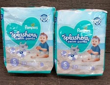 Pampers Splashers Swim Pants Diapers 20 Count Size Small 13-24 Lbs Lot Of 2