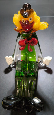 VINTAGE MURANO ACROBAT CLOWN WITH LABEL, SIGNED AND NUMBERED