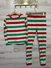 Cat  Jack Fleece Holiday Striped Pajama Set - Kids Size 8 - Good Used Condition