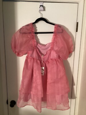 open lace back dress Short Pink Floral Prom Dresses, Short Pink Tulle Floral Formal Homecoming Dresses, US 12 / Custom Color / with Rush+$19.99