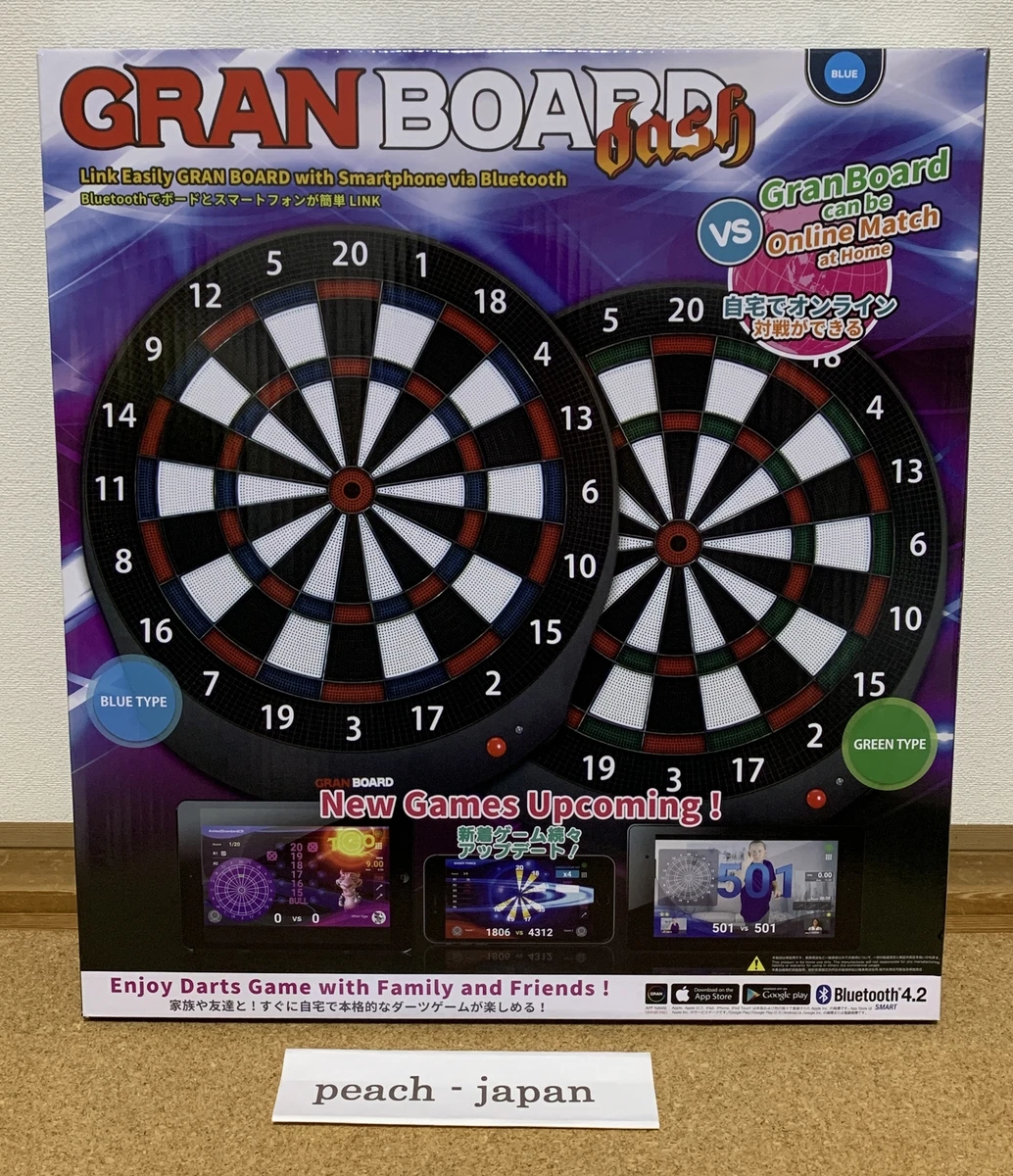 GRAN BOARD DASH BLUE ONLINE BLUETOOTH DARTS BOARD FREE COMBO PACK