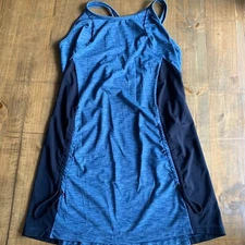 Cozy Orange The Comfy Collection Blue Space Dye Tunic Tank-Ruched Sides-L-Yoga