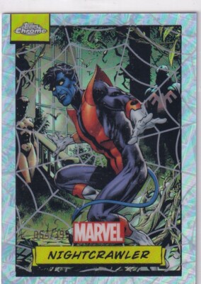 Topps Marvel Chrome 2024 Card No. 83 Nightcrawler Spider-Web Refractor 64/399