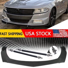 Front Lip Bumper Body Kits+Splitter+Spoiler Carbon Fiber For Dodge Charger SRT
