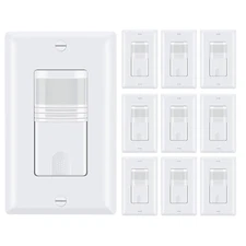 ECOELER Pack of 10 3 Way Motion Sensor Light Switch Multi-Dual Pir Occupancy Sen