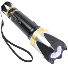 Defender Silver Gold Trim Tactical 10 Million LED Light Stun Gun