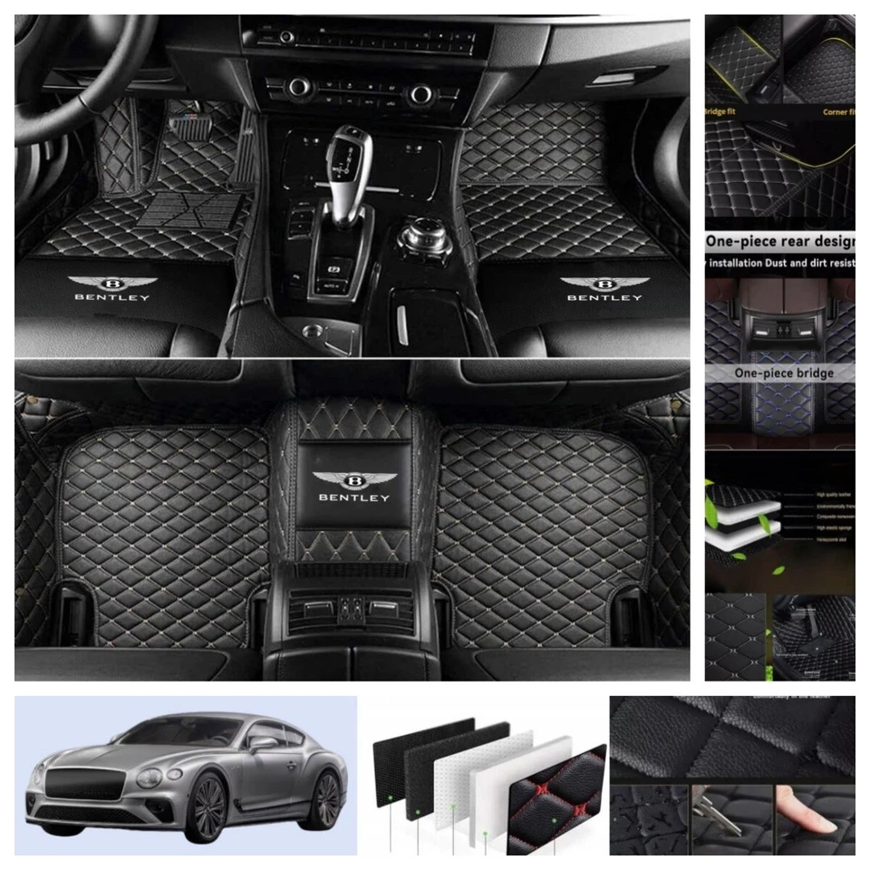 Fit For Bentley Continental GT 2003-2011 Car Floor Mats Luxury Custom Carpets Foto 4 de 4
