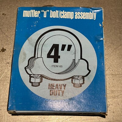 Exhaust Muffler Clamp 4'' Heavy Duty GM Style 3/8'' U Bolt   Made in the USA