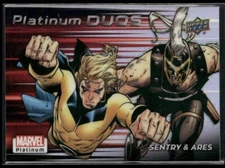 2023 UD Marvel Platinum Platinum Duos Rainbow #PD20 - Sentry & Ares