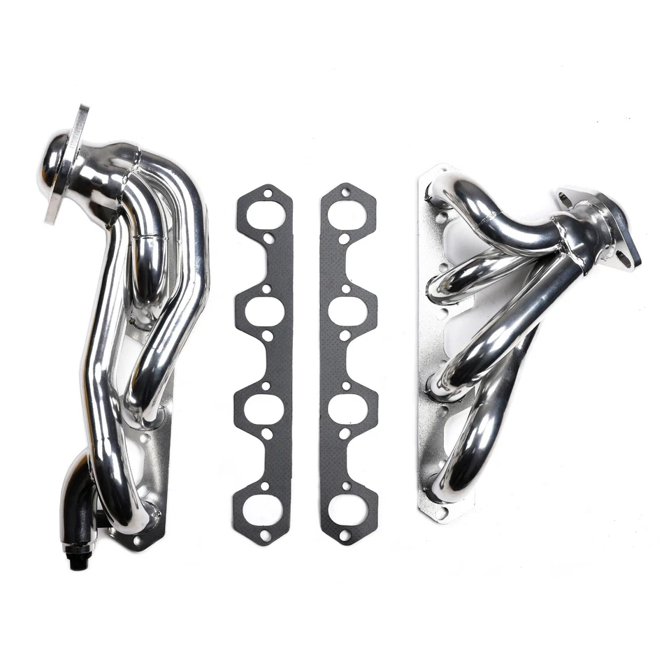 For 86-95 Ford F-150/250/Bronco 351 5.8L 2WD&4WD Exhaust Shorty Headers Ceramic Foto 4 de 4