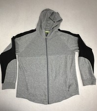 Athletic Works Youth Gray and Black lined long Sleeve Pullover Hoodie XL 14-16 