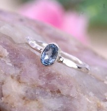 Blue Topaz Gemstone 925 Sterling Silver Handmade Statement Ring All Size SH139