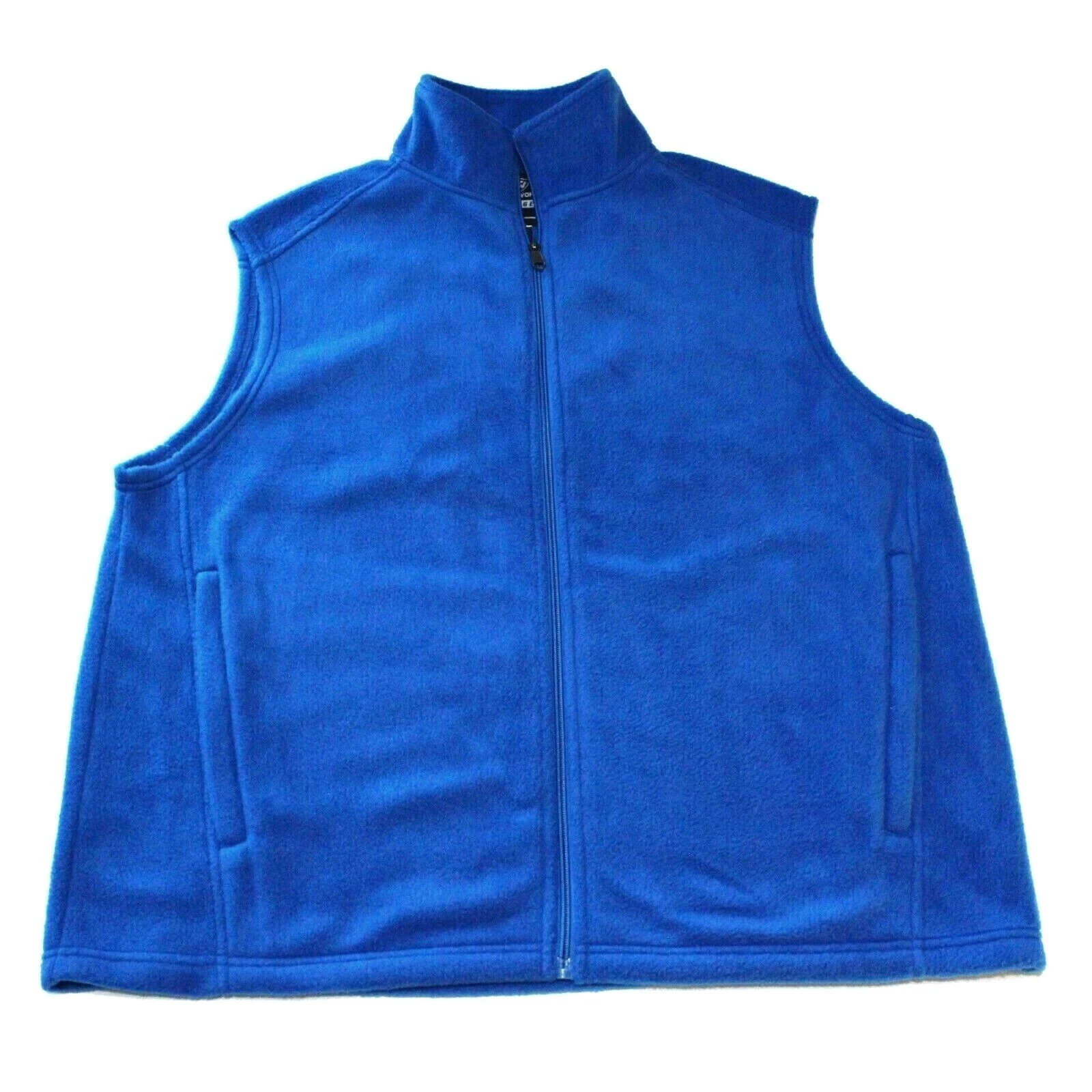 Top of the World Men's Fleece Jacket Vest Size L Zip Front Blue