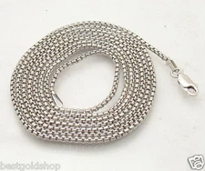 1.8mm Polished Anti-Tarnish Round Box Chain Necklace Real 925 Sterling Silver