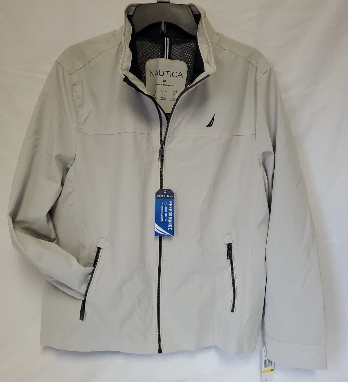 Nautica Men's Lightweight Windbreaker Stretch Athletic Full Zip Golf Jacket Med