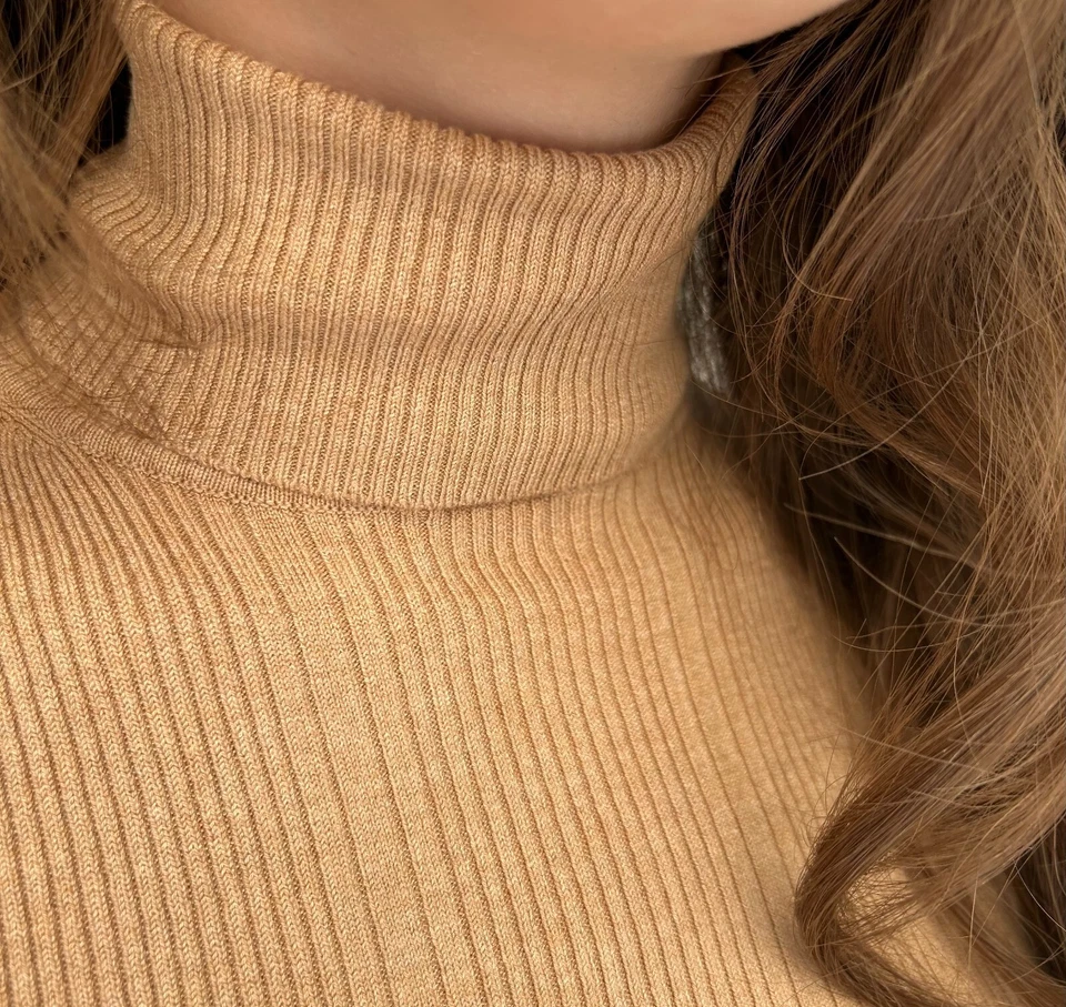 Ladies Marks Ribbed Jumper Polo Roll Neck Long Sleeved Black Pink Blue Sweater - Image 3 of 4