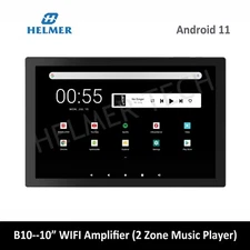 10" Touch Screen In Wall Amplifier Home Multizone Stereo Audio Controller