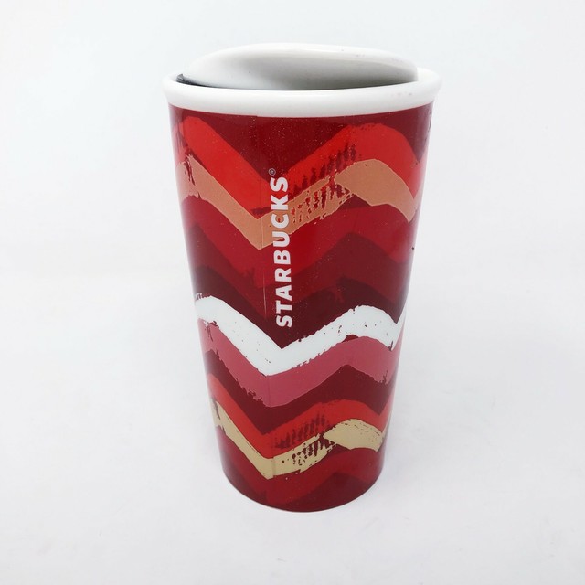 Starbucks 2014 Ceramic Travel Coffee Mug 10 oz Porcelain with Lid eBay