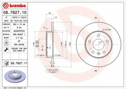 BREMBO Rear BRAKE DISCS + PADS for OPEL ASTRA G 2.0 16V 2001-2005 | eBay