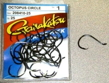 GAMAKATSU OCTOPUS CIRCLE  FISHING HOOKS VALUE PACK SIZE 1 208410-25 Pack of 25