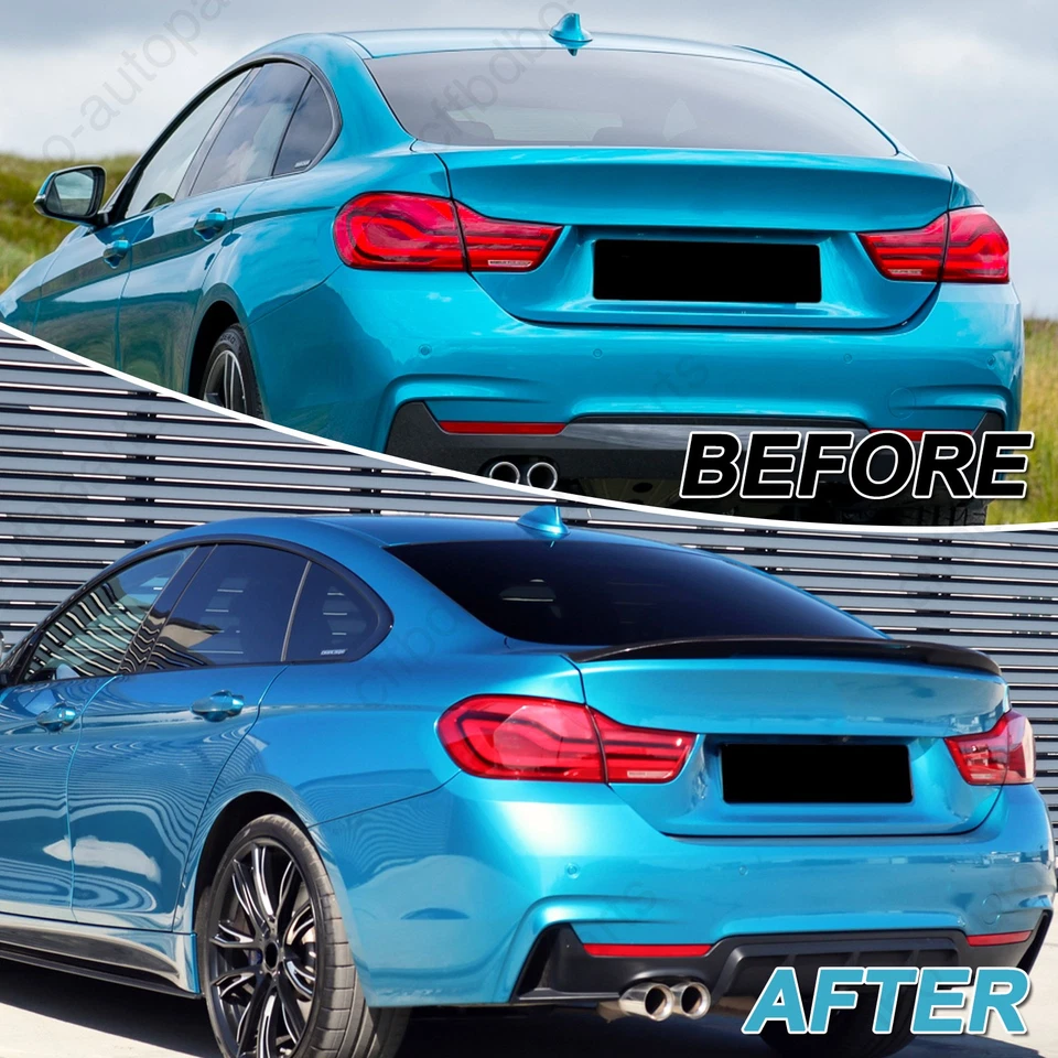 Alerón trasero pintado negro brillante estilo MP para BMW Serie 4 F36 14-20  Foto 3 de 4