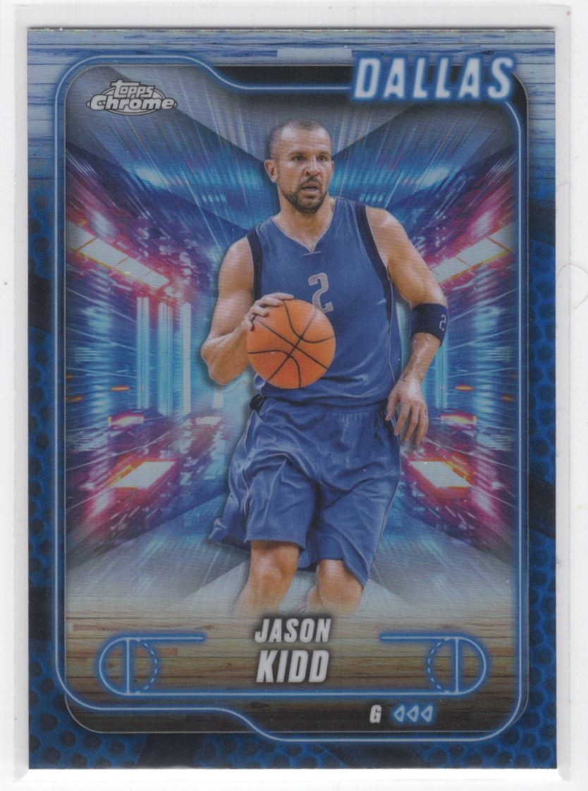 #129 2024-25 Topps Chrome Blue Basketball Refractor Jason Kidd Mavericks
