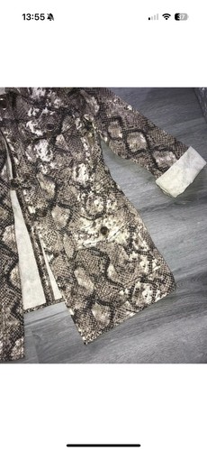 Ladies Size 8 Petite River Island Snake Animal Print Utility Jacket Shacket Vgc - Picture 5 of 11