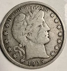 1905-O Barber Half Dollar, VF,  (19808)