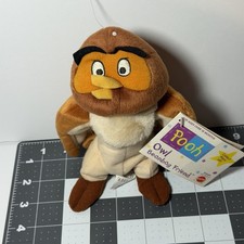 Vtg Mattel Winnie The Pooh Owl Plush Stuffed Bean Bag Doll With Tag