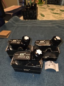 #39100  NOS  Montblanc Ink Black 50ml Bottles Sealed New Old Stock