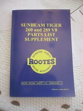 Sunbeam Tiger Parts List Sunbeam Tiger Parts List
