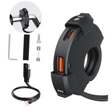 Motorcycle Phone Charger 30W PD Type-C 18W USB Quick Charger Ultra-Narrow SAE